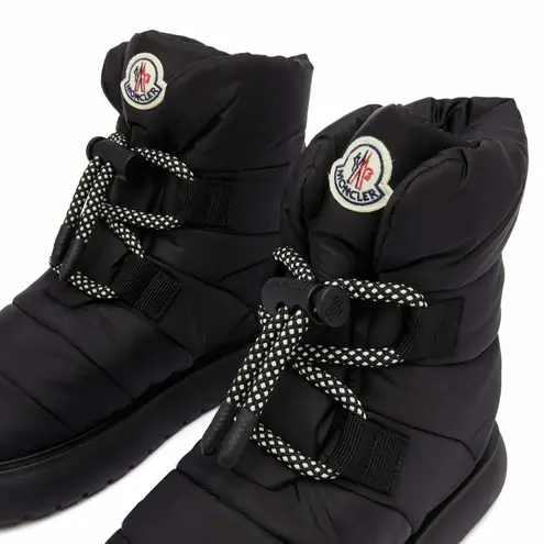 Moncler Gaia Pull Snow Boots in Black 40 New with Box Womens Winter Shoes