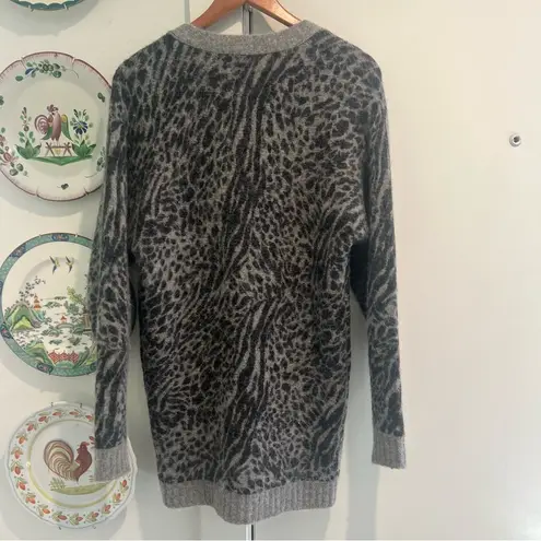 Rails Oslo Sweater Cardigan in Grey Mixed Animal