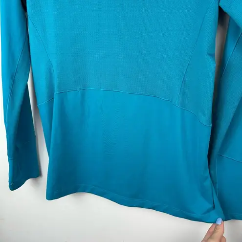 Mountain Hardwear Womens Long Sleeve Crewneck Top Sz Large Teal Blue