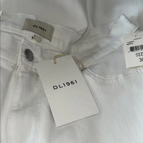 DL1961 NWT $209 Mara Straight Mid Rise Instasculpt Ankle Jeans White SZ-30
