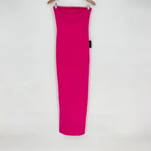 Lulus Elaborate Excellence Hot Pink Strapless Bodycon Maxi Dress Size S