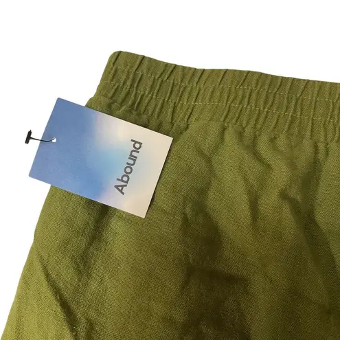 Abound  Linen Blend Olive Green Pull On Shorts Elastic Waist‎ Size 2X Summer - Image 3
