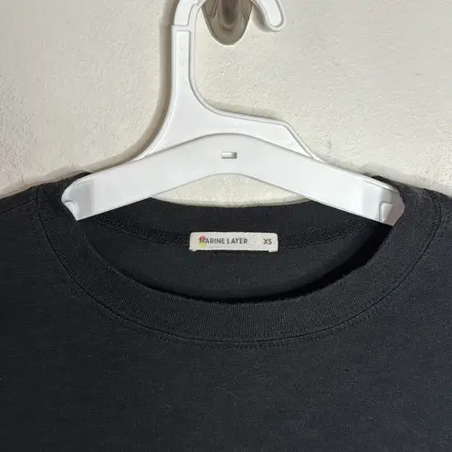 Marine layer black supima modal been long sleeve base layer t-shirt size XS