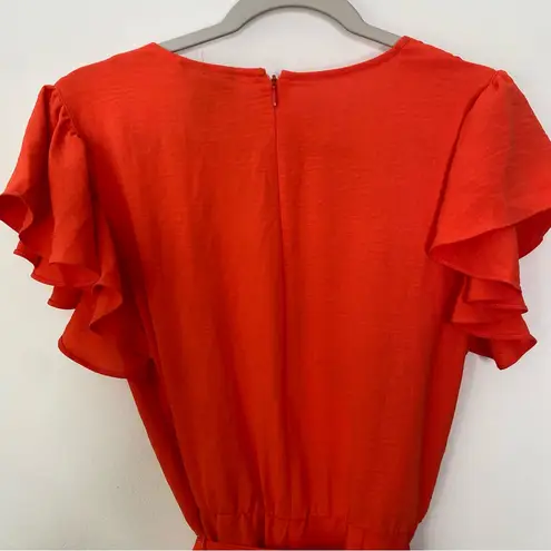 MSK Jumpsuit Orange Crop Wide Leg M Size M