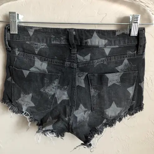Mossimo High Rise Button Fly Stars Bootie shorts Size 25