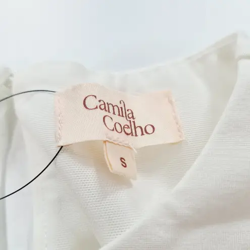 Camila Coelho Ramona Mini Dress in Ivory Small