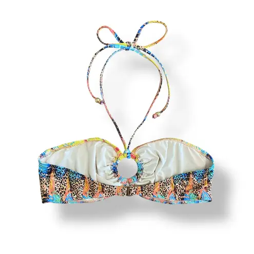 Milly Cabana Faux Snake Skin Bikini Set Women’s Size M Top and Size L Bottoms Size M