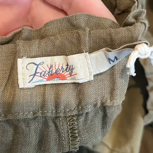 Faherty NWT Monterey Linen Pant in Military Olive