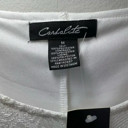 Candalite Womens Lace Maxi Dress White Belt Fairycore Romantic Bridal NEW Medium