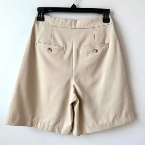 Sophie Rue Corey Suit Short Womens Size XS Tan High Waist Pleated Pocket Chic
