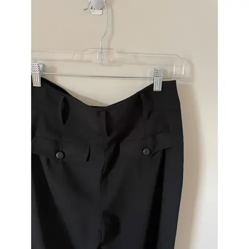 Karl Lagerfeld Paris High Rise Pleated Cuff Dress Pants Black Size 6 NEW
