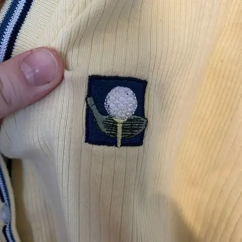 Christopher & Banks  Pale Yellow Cardigan Golf Size Medium