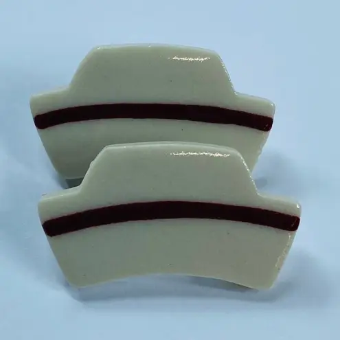 Nurse Cap Hat Earrings Pierced RN LPN Graduation Retirement Gift Vintage 1988