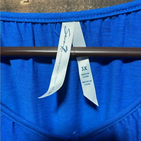 Seven7 Vibrant Blue Plus Size Dress w pockets