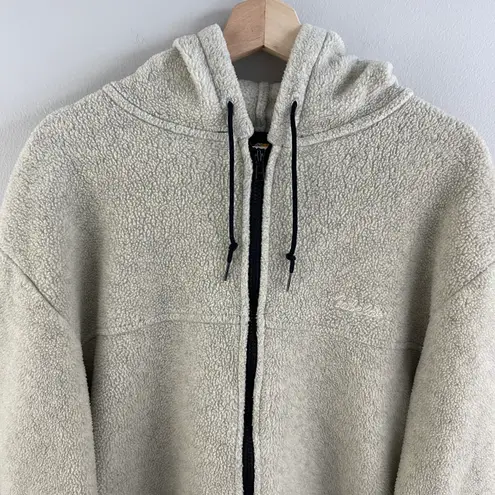 Cabela's CABELA’S Vintage 90s Womens Beige Hooded Zip Up Canada Polartec Fleece Jacket