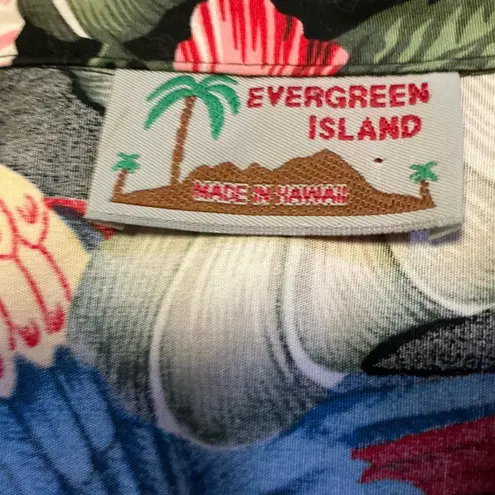 Vtg 90s floral n parrots Hawaiian Shirt Size XL