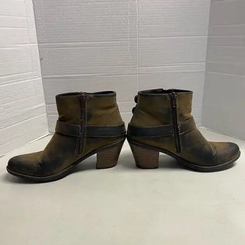 NICOLE Women’s Western Boots Distressed Style Sage 7.5 M Black & Gold