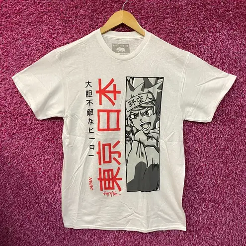 Ring Of Fire Tokyo Japan Daring Hero Japanese Lettering Anime Style T-Shirt XL