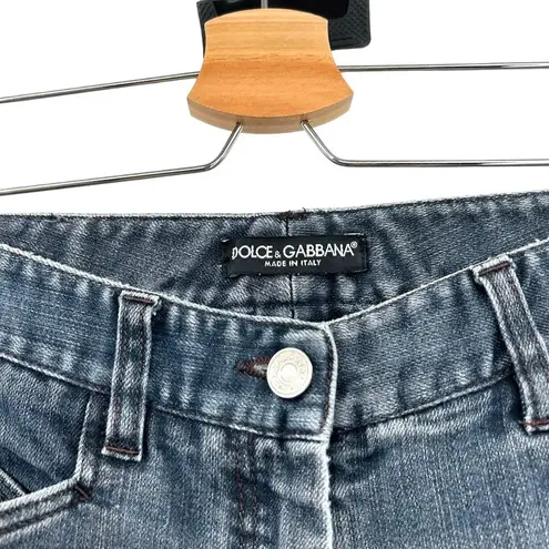 Dolce & Gabbana Low Rise Straight Leg Zipper Ankle Y2K Jeans Size US 8