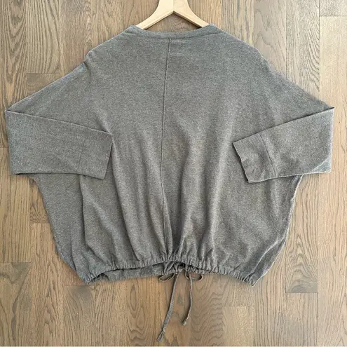 Oska Cashmere Blend Drawstring Waist Oversize Cardigan Sweater Light Brown Large