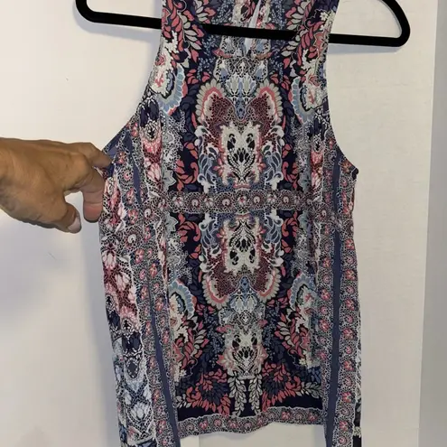 Violet+Claire Blue Gray Pink Sleeveless Tank Top 100%Polyester Size Medium