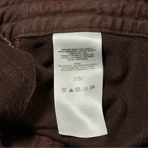 Mountain Hardwear Ayla Pants Size 8 Woodsmoke Brown Brushed Terry Jogger 1832171