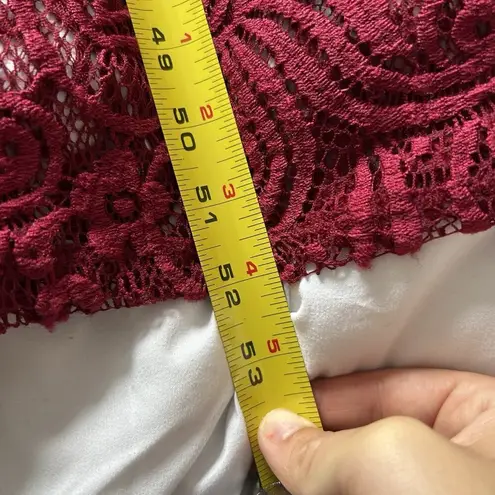 Enfocus Studio Womens 8 Burgundy Lace Maxi Dress Sleeveless Elegant Formal Gown