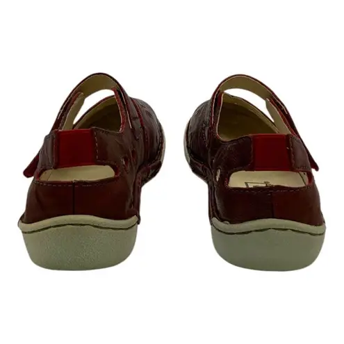 Propet Chloe Mary Jane Flat Dark Red US Women's 7 W(D)