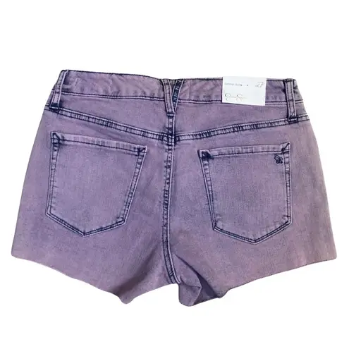 Jessica Simpson  Women's Shorts Sz 27 Purple Wash Jean Denim Cut Off New