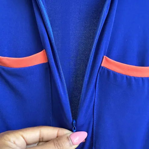 Peachy Den sz S blue orange jumpsuit