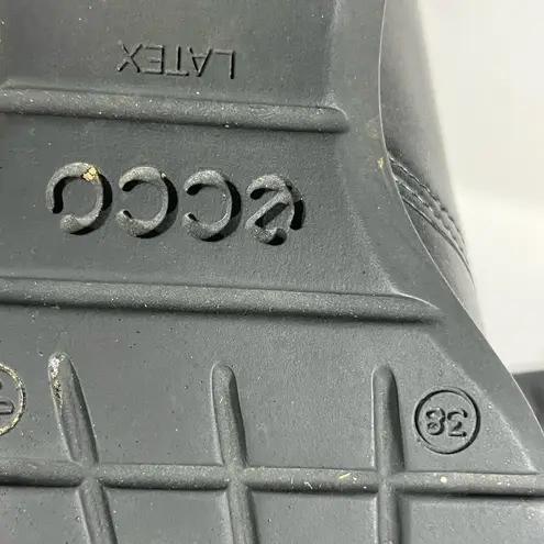 Ecco LEATHER MONK STRAP WOMEN SLIP ON LOAFER BUCKLE BLACK EU 38 SZ 7.5-8 PREOWN