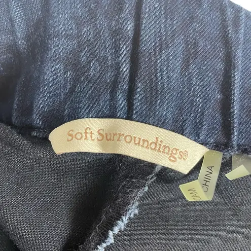 Soft Surroundings Women’s Pull On Stretch Paisley Jeans in Blue Size XLP