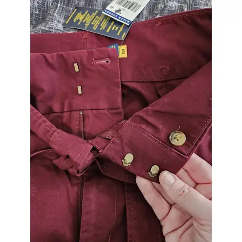 Polo By Ralph Lauren High Rise Retro Burgundy Pants Size 2 NWT Red