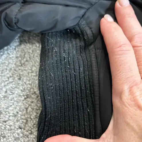 Calvin Klein  Black Velvet-Trim Puffer size Medium