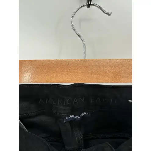 American Eagle  AEO Black Denim Distressed Jeggings Women's Size 8 Regular 8R