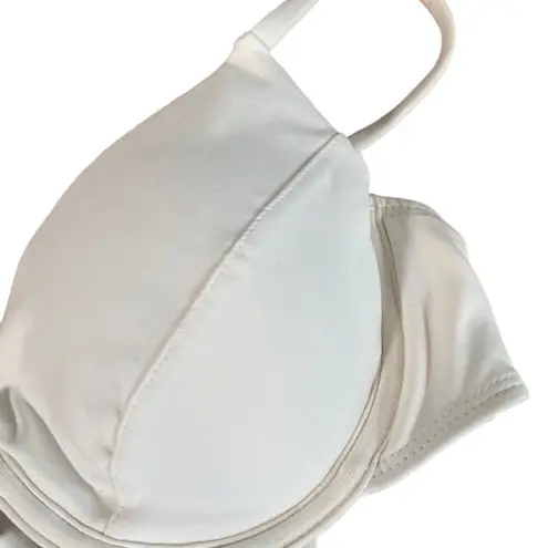 Knight White Adjustable Strap Tie Back Summer Beachy Bikini Top Women Sz L Size L