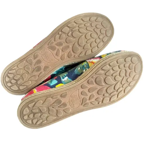 BOC Born Concept 9M Tropical Canvas Espadrille Slip On Shoes Flats. Blue/Multi Blue Size 9