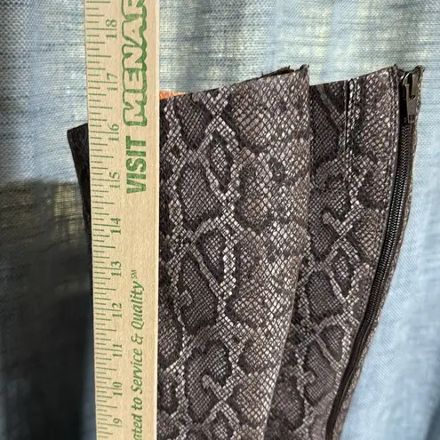 Born Brown Python Snakeskin Audriana Tall Heeled Boot Suede Fall Mobwife Sz 7.5M