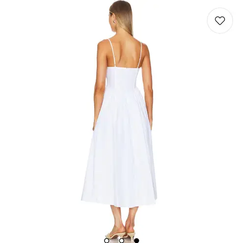 NICHOLAS Becker Princess Waist Midi Dress in White Size 2