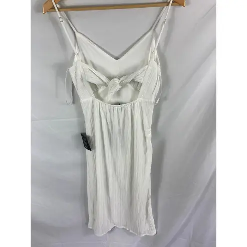 Lulus NWT  View and I White Tie-Back Faux-Wrap Midi Dress Size XS