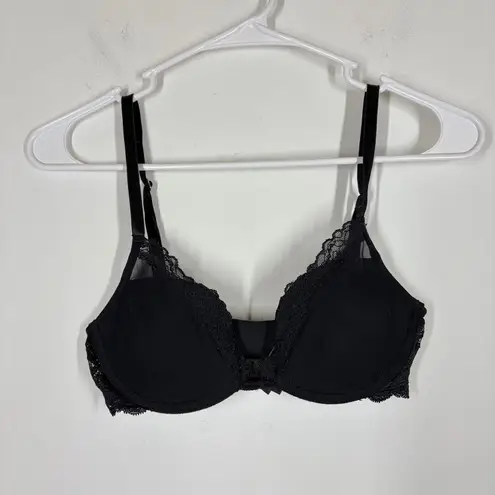 Pepper Lightly Lined Underwire Bra Size 34A Black