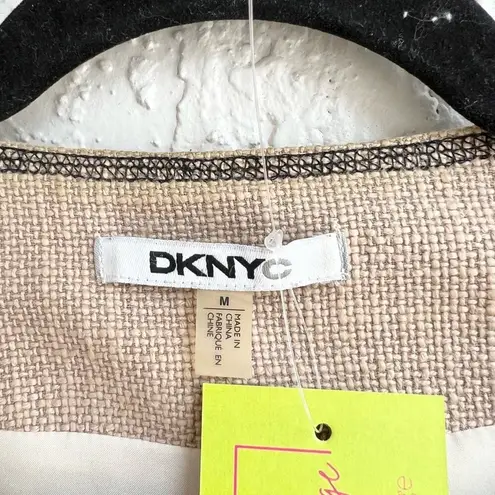 DKNY  midi coat long blazer duster lightweight beige tan size medium women
