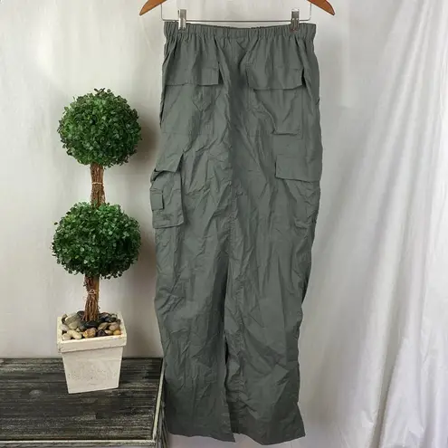 Cherry Mellow Gray Long Maxi Utility Skirt M