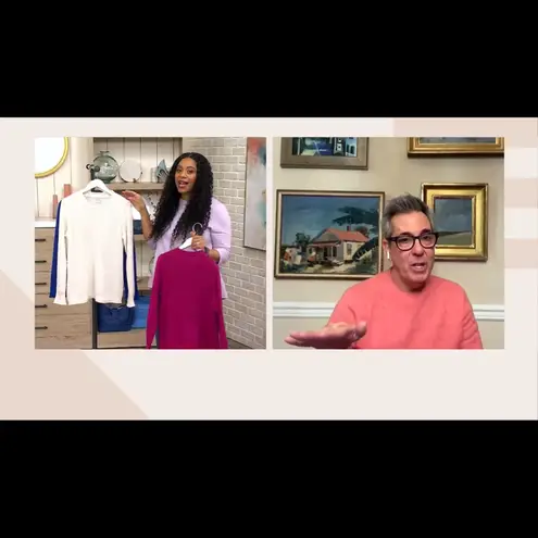 LOGO By Lori Goldstein Crew Neck Long Sleeve Sweater Size M