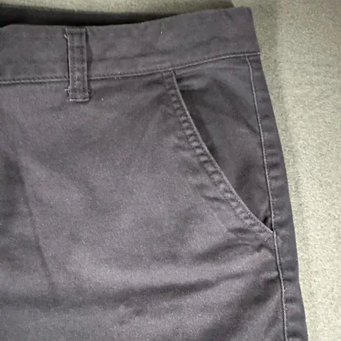 AERO Skinny Ankle Pants Womens 16 Long Navy Casual Chino Stretch Flat Front Blue