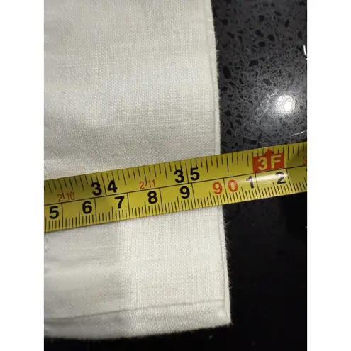 J Jill Pure Love Linen Women's Cropped Pants White L 100% Linen Size L