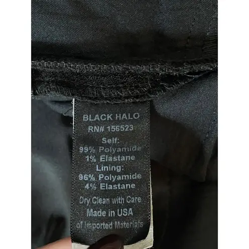 Black Halo Pravella One Shoulder Flare Leg Jumpsuit Black Size 14