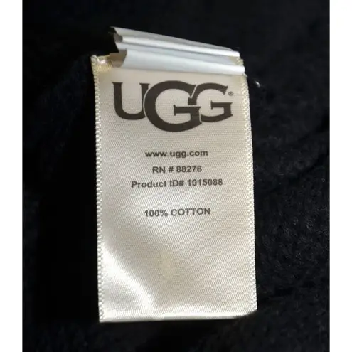 UGG Angeline XL Cape Poncho Ladies Black Cable Knit Sweater Arm Holes Pockets