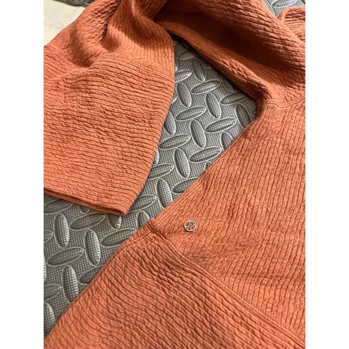 Lululemon Retreat Yourself Pullover High Neck Bell Sleeve Body Skimming Size M/L Orange Size M