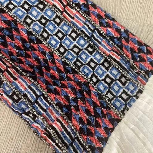 ZARA NWOT  ECRU EMBROIDERED BOHO JACKET CARDIGAN BLOGGERS Aztec Ethnic Flowing